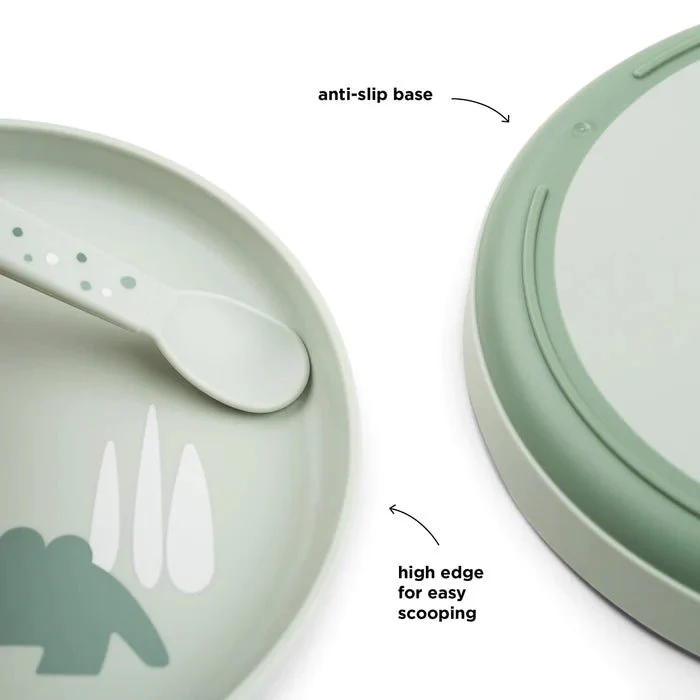 Done by Deer Babybord Croco Green Rond - Image 4