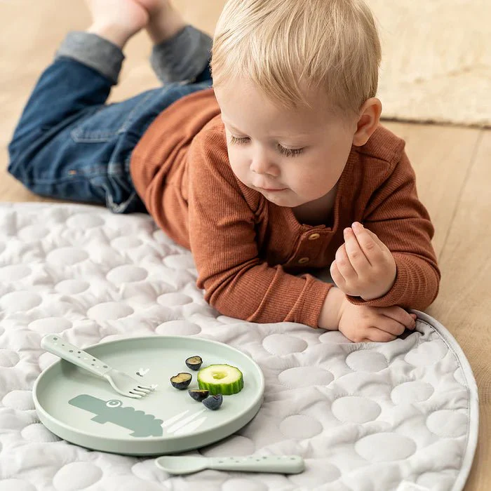 Done by Deer Babybord Croco Green Rond - Image 6