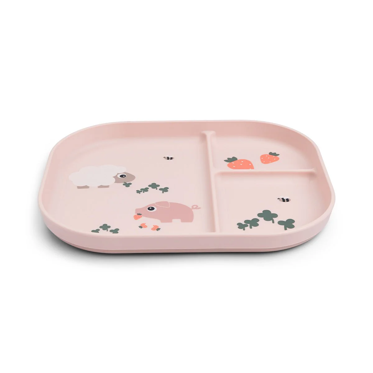 Done by Deer Babybord Tiny Farm Roze 3 Vakjes - Image 2