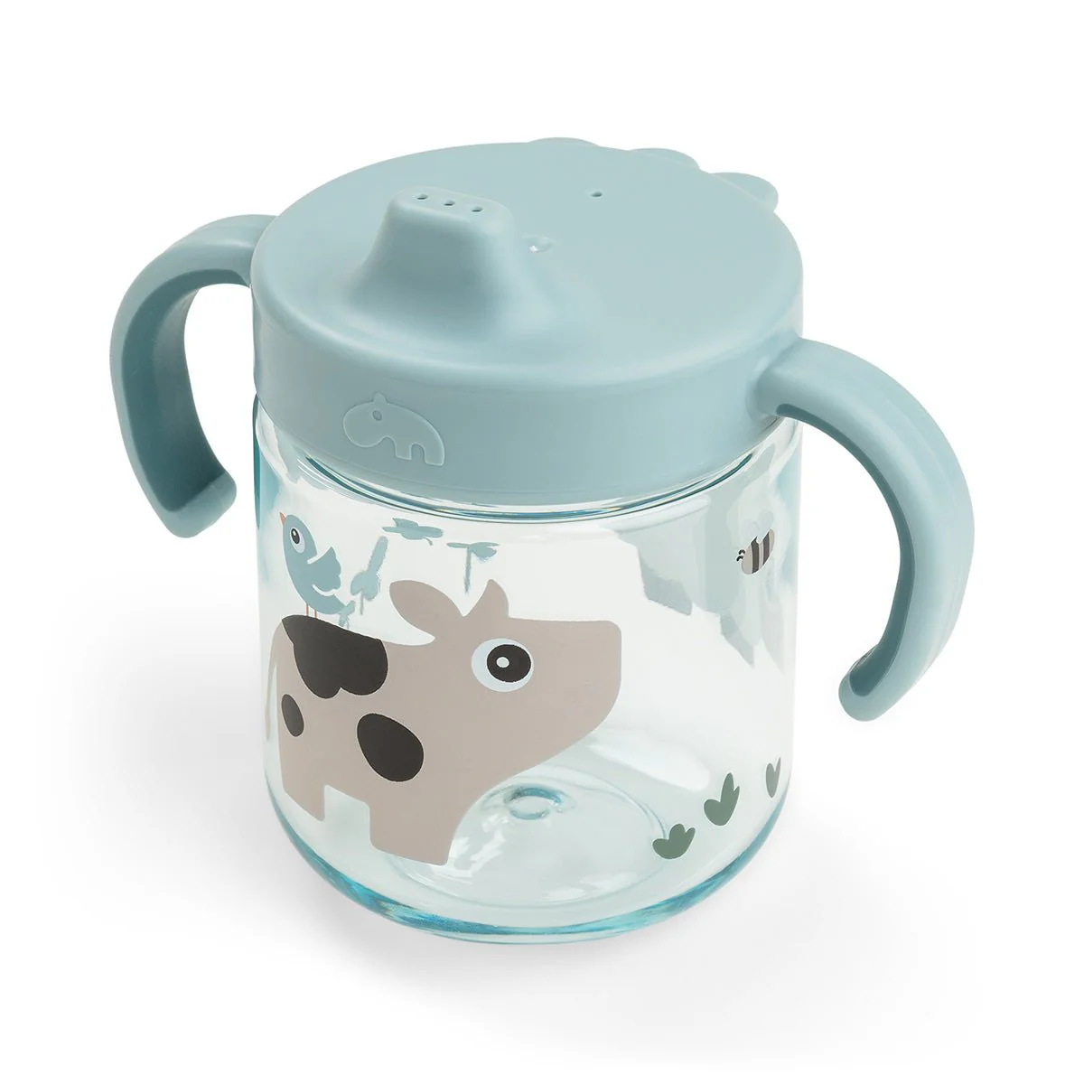 Done by Deer Bekertje Met Tuit En Handvatten Tiny Farm Blue