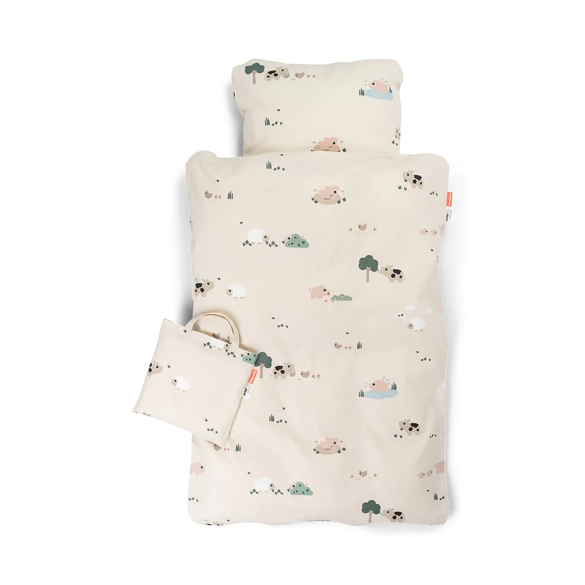 Done by Deer Dekbedovertrek Peuter Tiny Farm Beige 100X140Cm