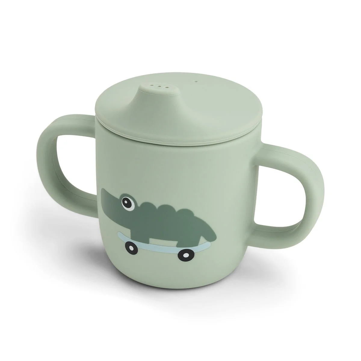 Done by Deer Drinkbeker Met Tuit En Handvatten Playground Green 120Ml