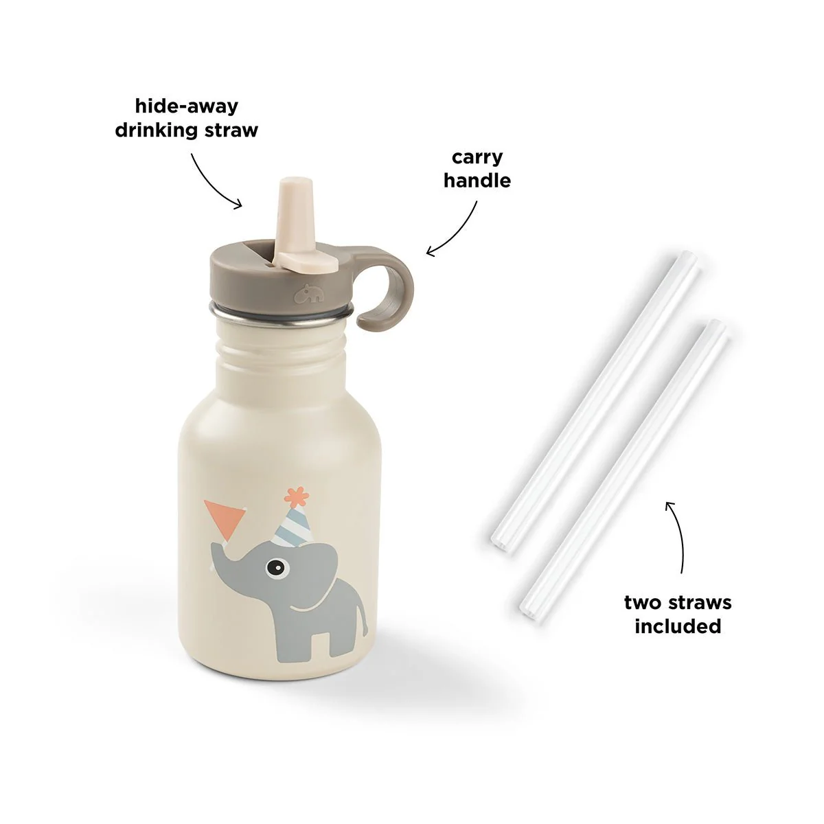 Done by Deer Drinkfles Metaal Celebration Sand 350Ml - Image 3