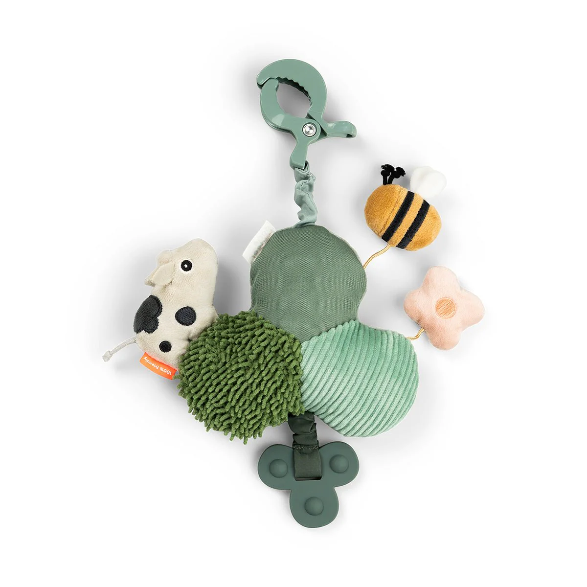 Done by Deer Hangspeeltje Spiegel Met Clip Tiny Farm Green - Image 2