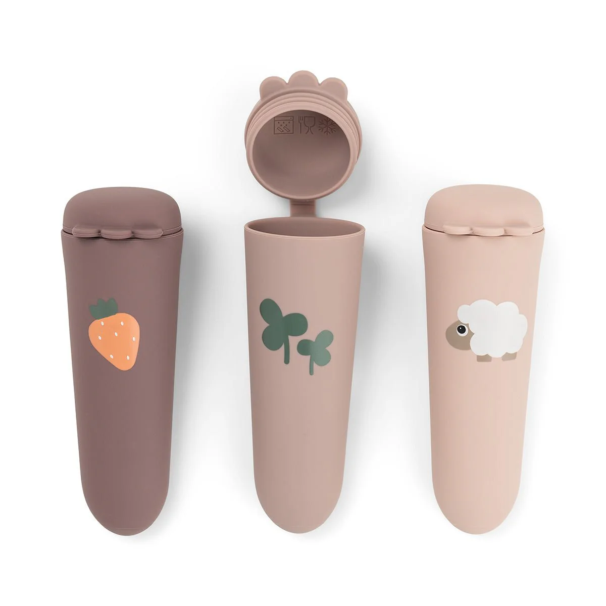 Done by Deer Ijsvormpjes Silicone Tiny Farm Powder 3St