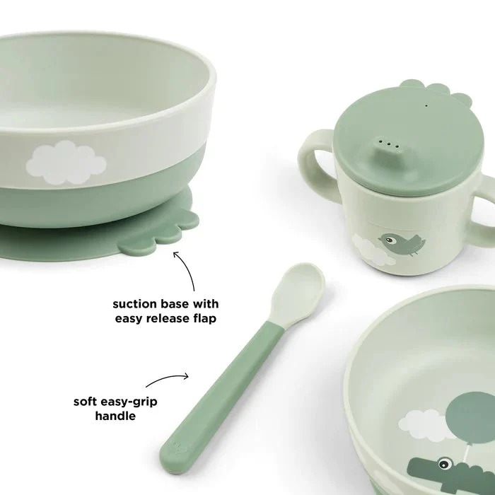 Done by Deer Kinderservies Happy Clouds Green - Image 4