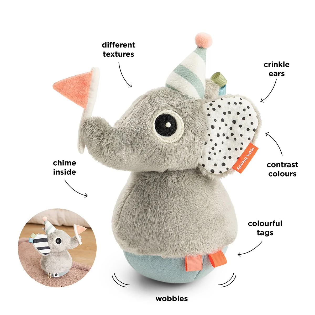 Done by Deer Knuffel Tumbles Activiteiten Elphee Colour Mix - Image 2