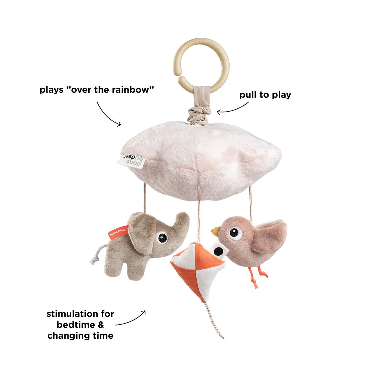 Done by Deer Muziekmobiel Playground Roze - Image 2