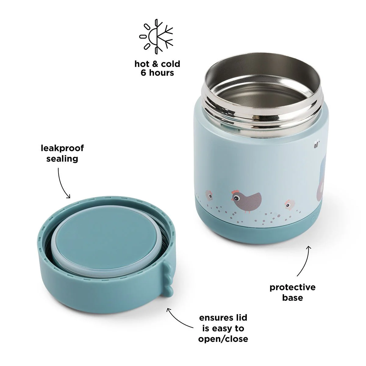 Done by Deer Opbergbakjes Tiny Farm Blauw 300Ml - Image 3