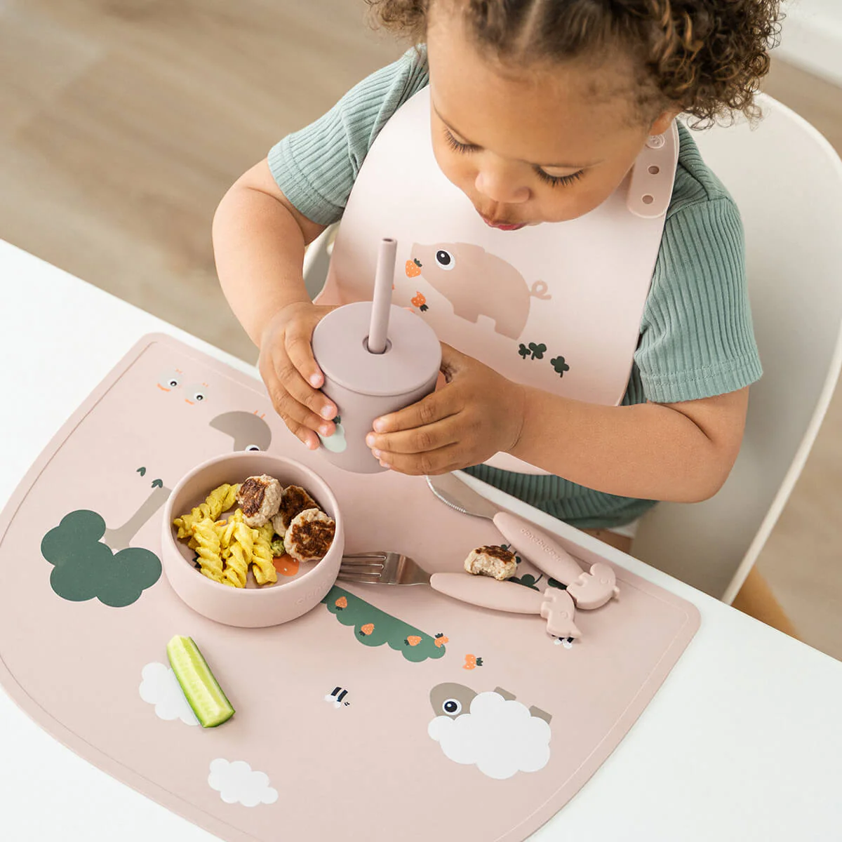 Done by Deer Placemat Tiny Farm Powder 38Cm - Image 6