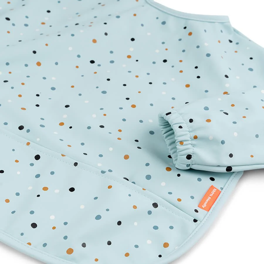 Done by Deer Slabbetje Met Mouwen Happy Dots Blue - Image 2