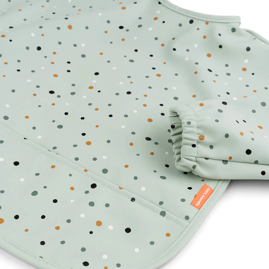 Done by Deer Slabbetje Met Mouwen Happy Dots Green - Image 2