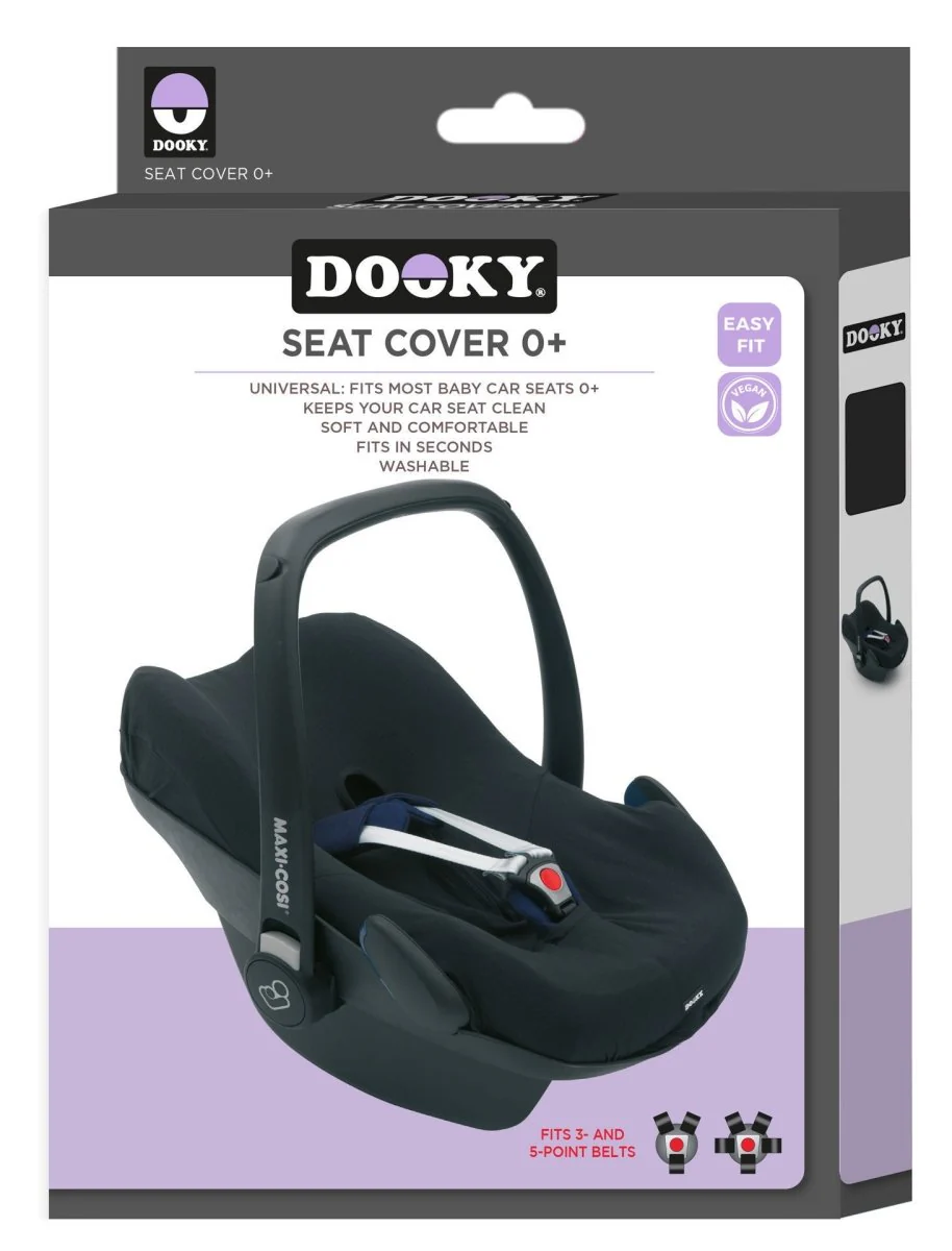 Dooky Autostoelhoes Seat Cover 0+ Zwart Uni - Image 5