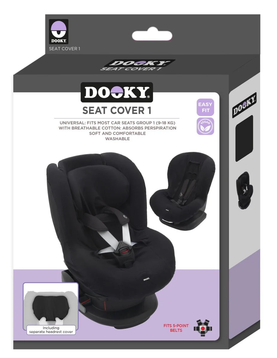Dooky Autostoelhoes Seat Cover Groep 1 Zwart Uni - Image 5