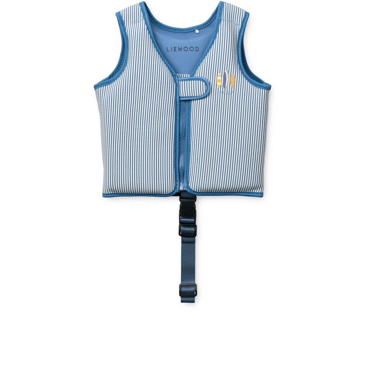 Dove Seersucker Swim vest stripe Riverside / Creme