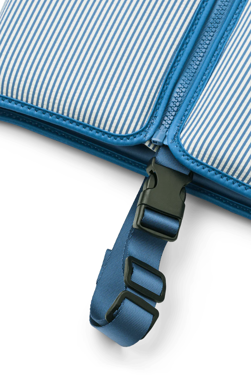 Dove Seersucker Swim vest stripe Riverside / Creme - Image 4