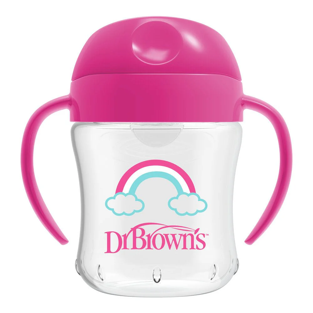 Dr. Brown's Drinkbeker roze 180ml zachte tuit