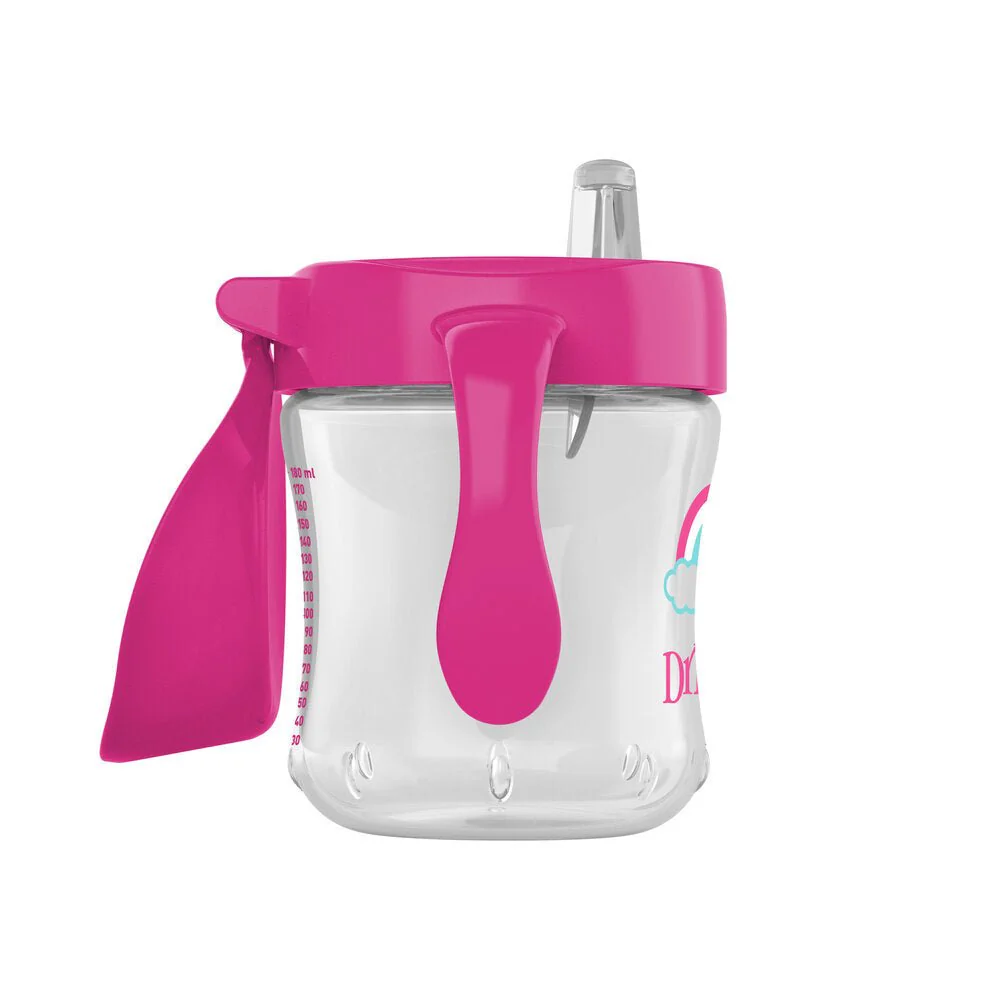 Dr. Brown's Drinkbeker roze 180ml zachte tuit - Image 2