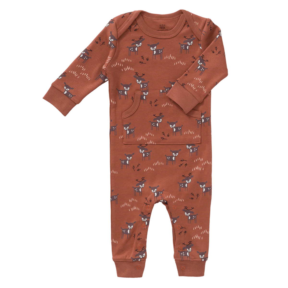 Fresk Baby Pyjama Deer Amber Brown