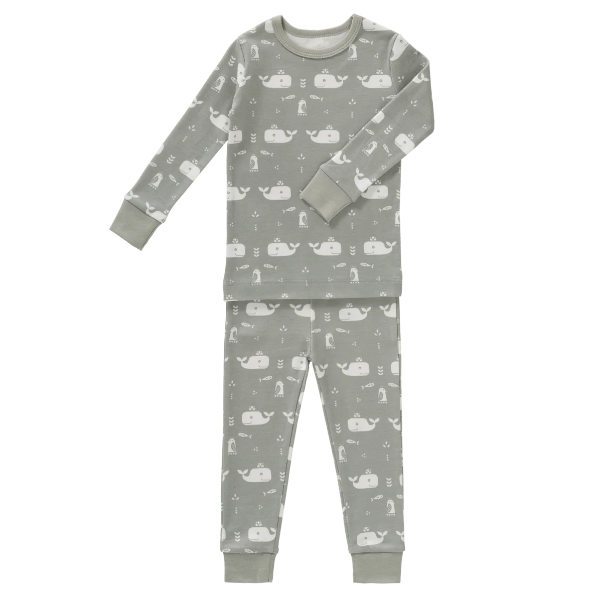 Fresk Baby Pyjama Whale Dawn Grey 2-delig