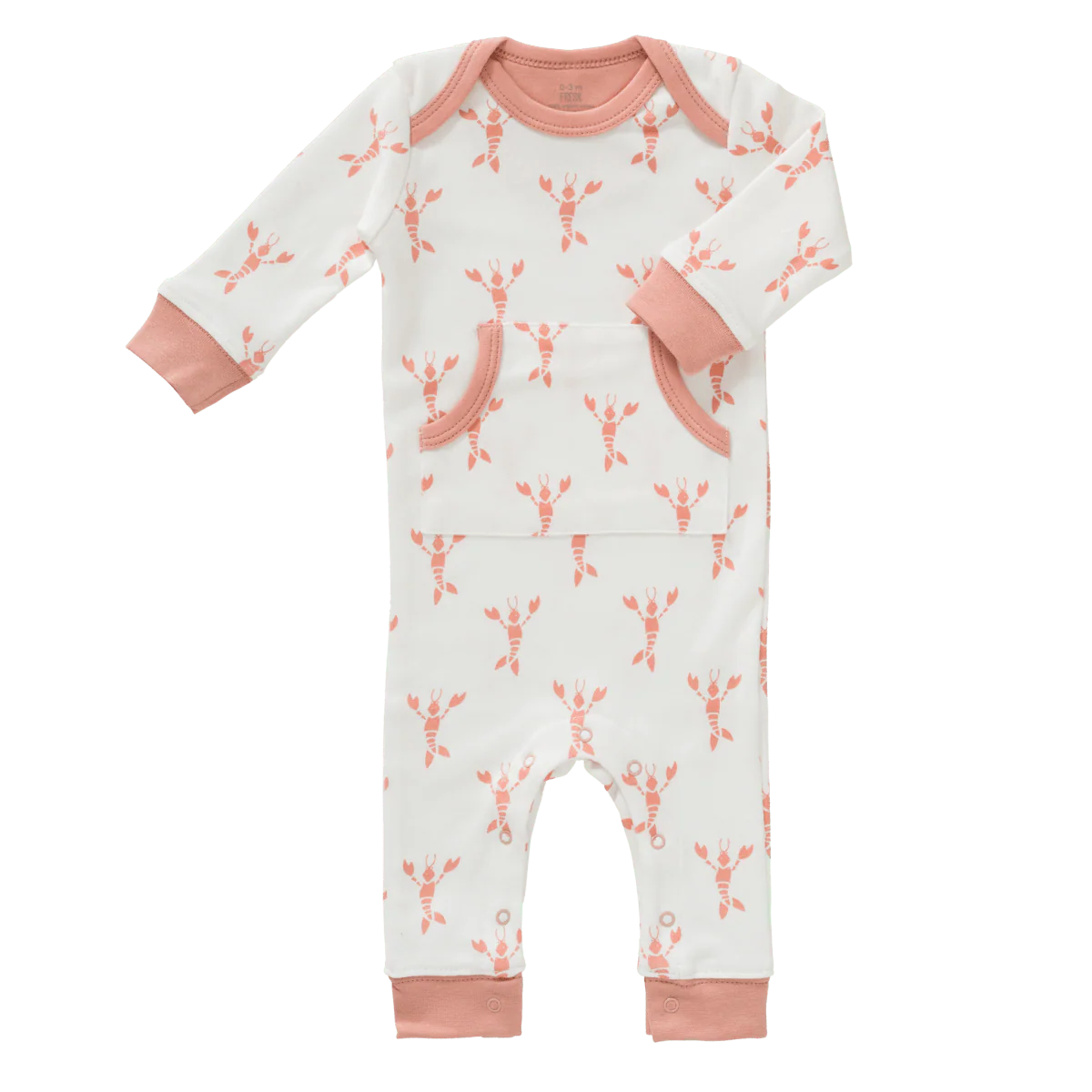 Fresk Baby Pyjama Zonder Voet Lobster Coral Pink