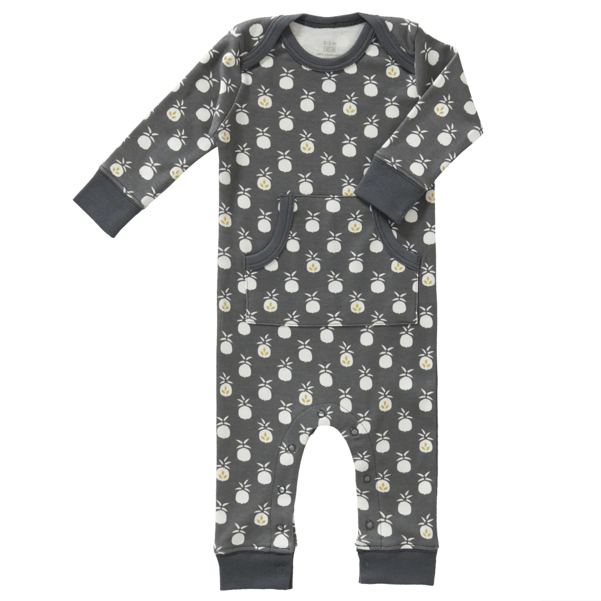Fresk Baby Pyjama Zonder Voet Pineapple Antraciet