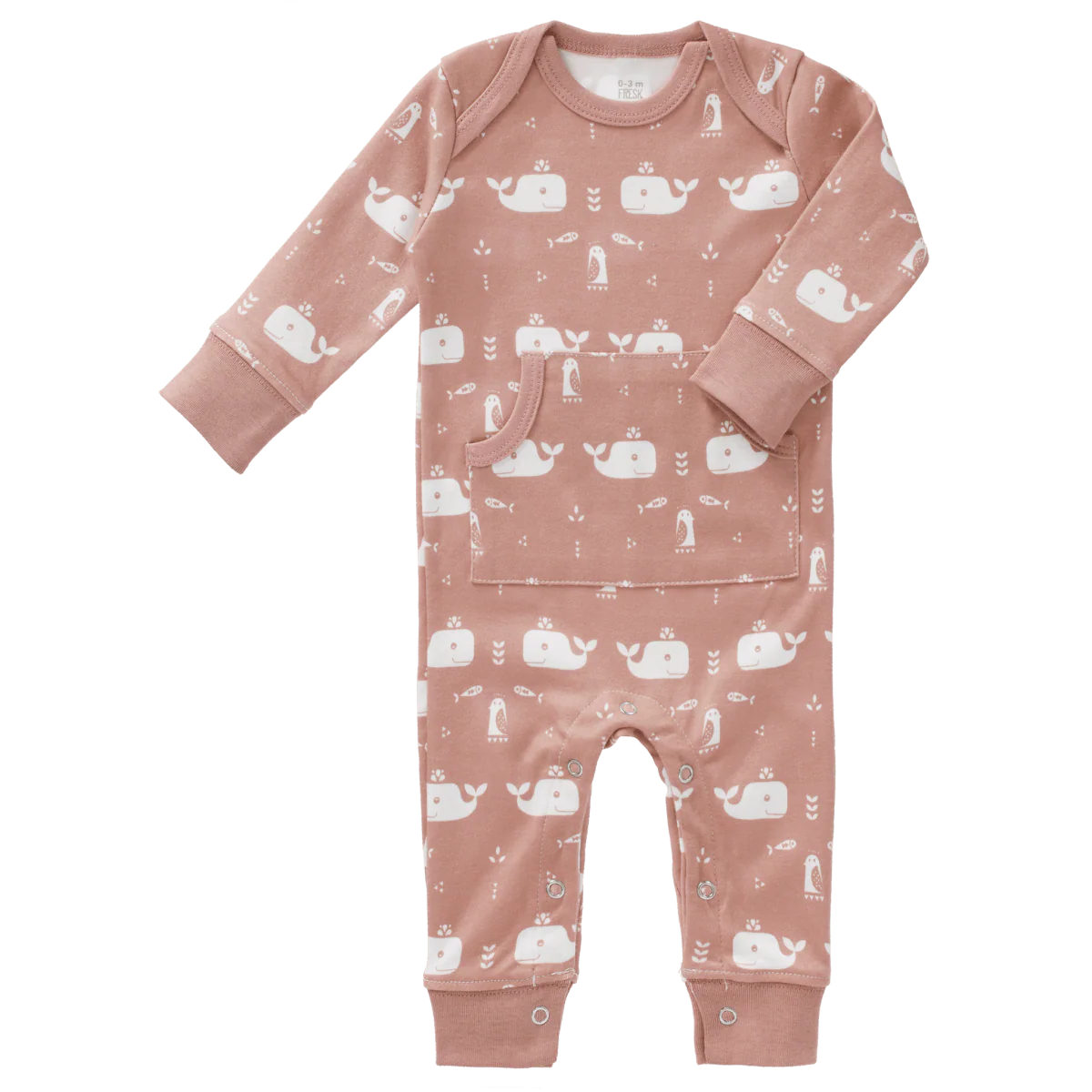Fresk Baby Pyjama Zonder Voet Whale Mellow Rose
