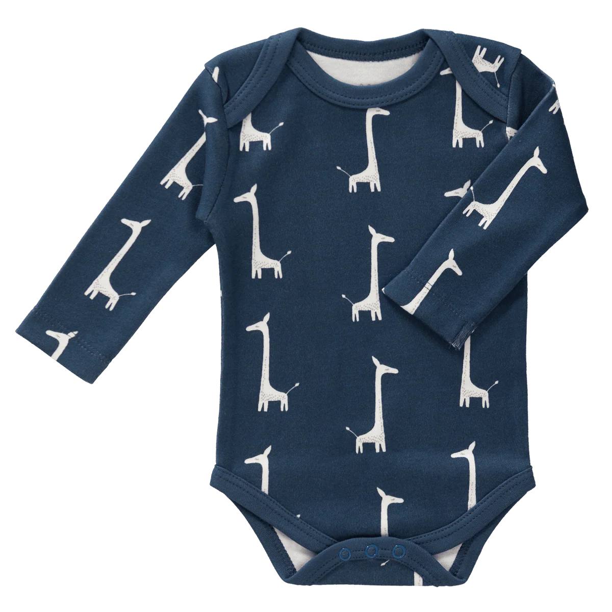Fresk Romper Lange Mouw Giraf Indigo Blue