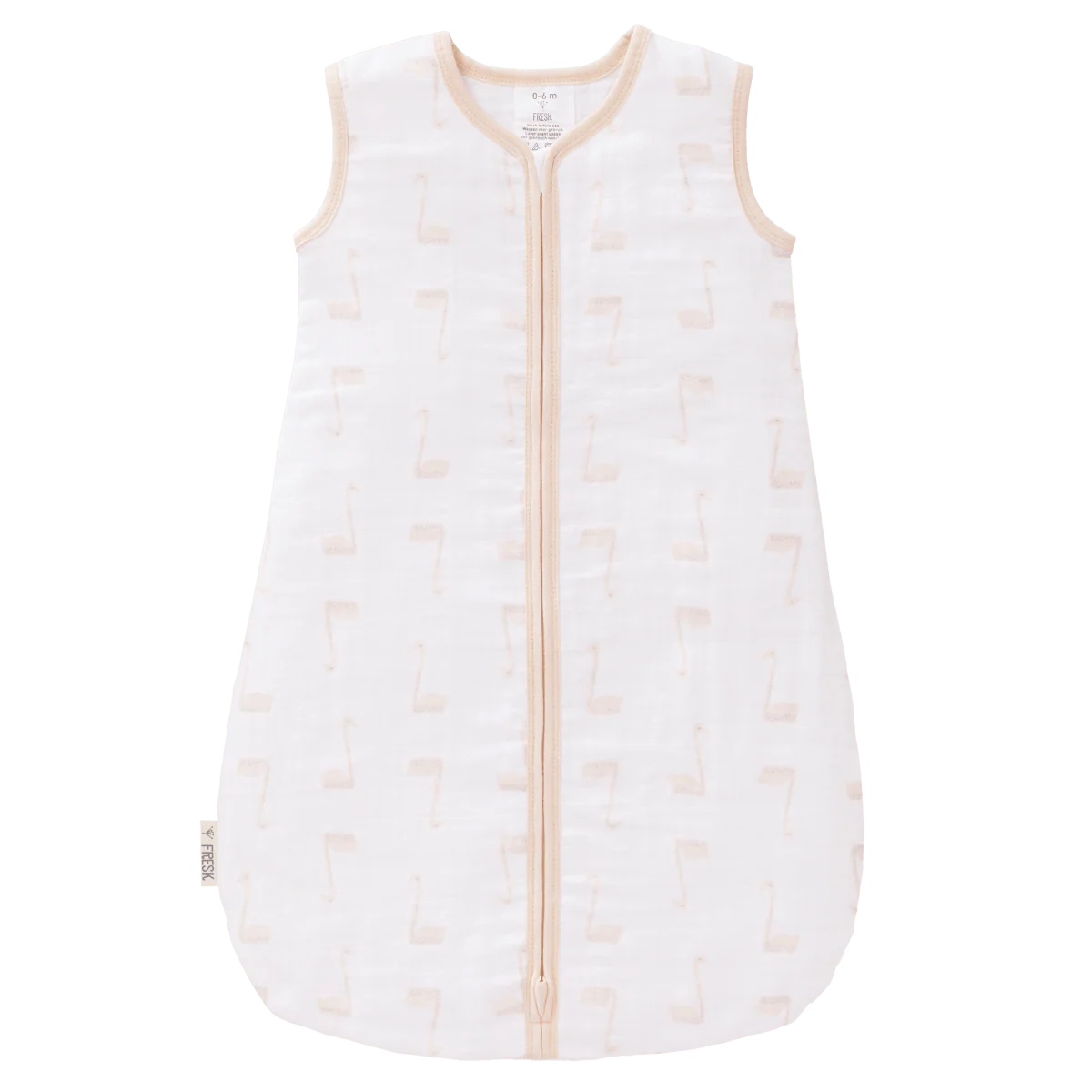 Fresk Slaapzak Baby Muslin Swan Pale Peach 2-laags