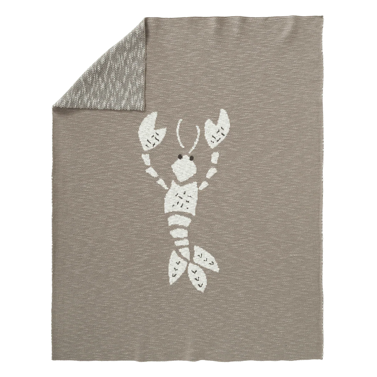 Fresk Wiegdeken Gebreid Lobster Grey 80x100cm