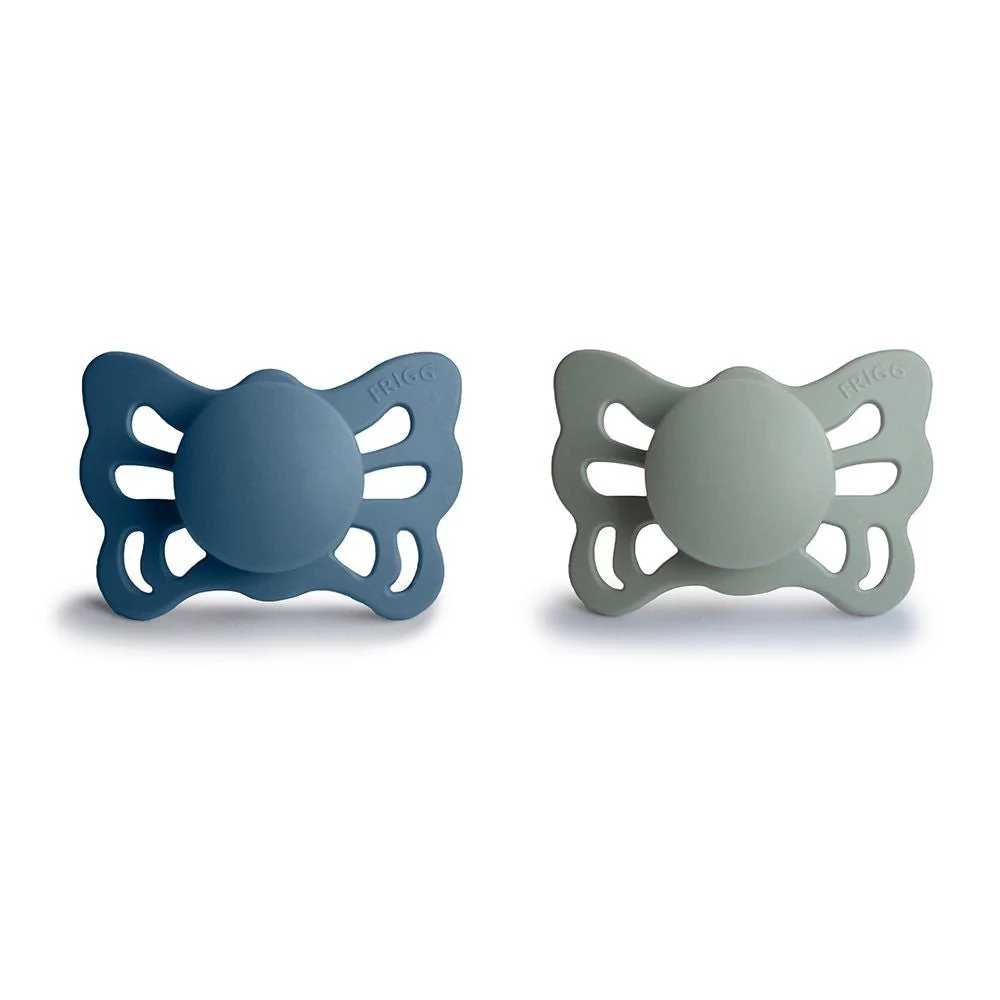 Frigg Speen Maat 1 Butterfly Ocean View/Sage Silicone 2St