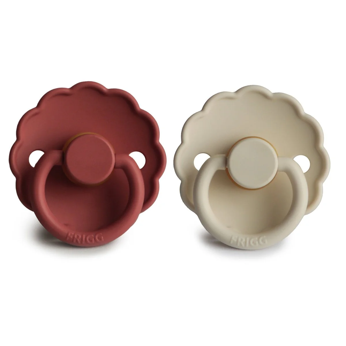 Frigg Speen Maat 1 Daisy Baked Clay/Cream Silicone 2-Pack - Image 2