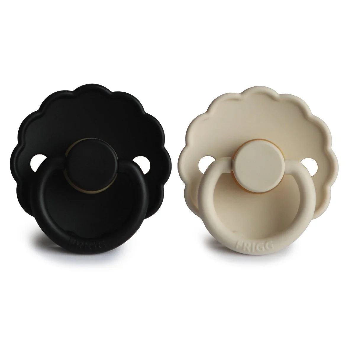Frigg Speen Maat 1 Daisy Cream/Jet Black Latex 2-Pack - Image 2