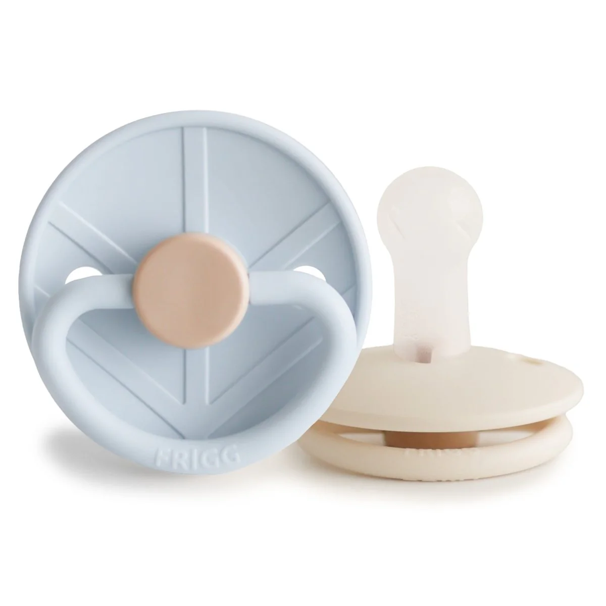 Frigg Speen Maat 1 Little Viking Powder Blue/Cream Silicone 2St