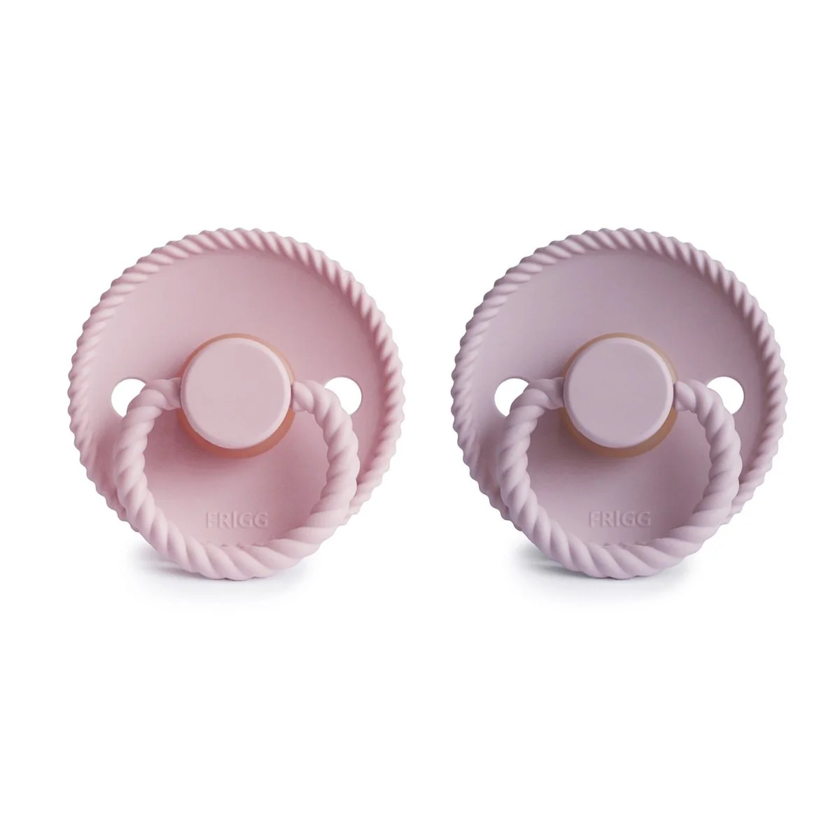 Frigg Speen Maat 1 Rope Baby Pink/Soft Lilac Silicone 2-Pack - Image 2