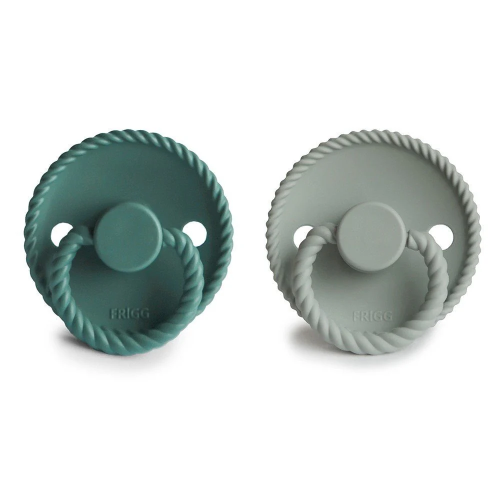Frigg Speen Maat 1 Rope Sage/Vintage Green Silicone 2-Pack - Image 2