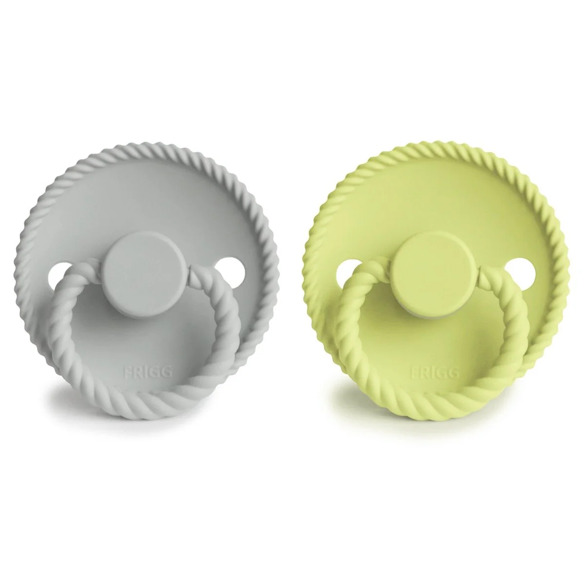 Frigg Speen Maat 1 Rope Silver Gray/Matcha Silicone 2-Pack