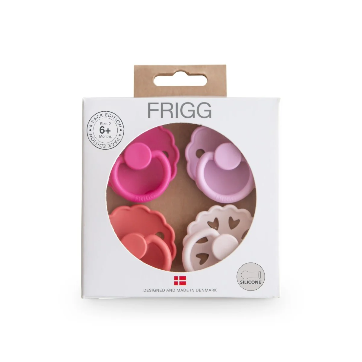 Frigg Speen Maat 2 Rosy Romance Silicone 4St - Image 2