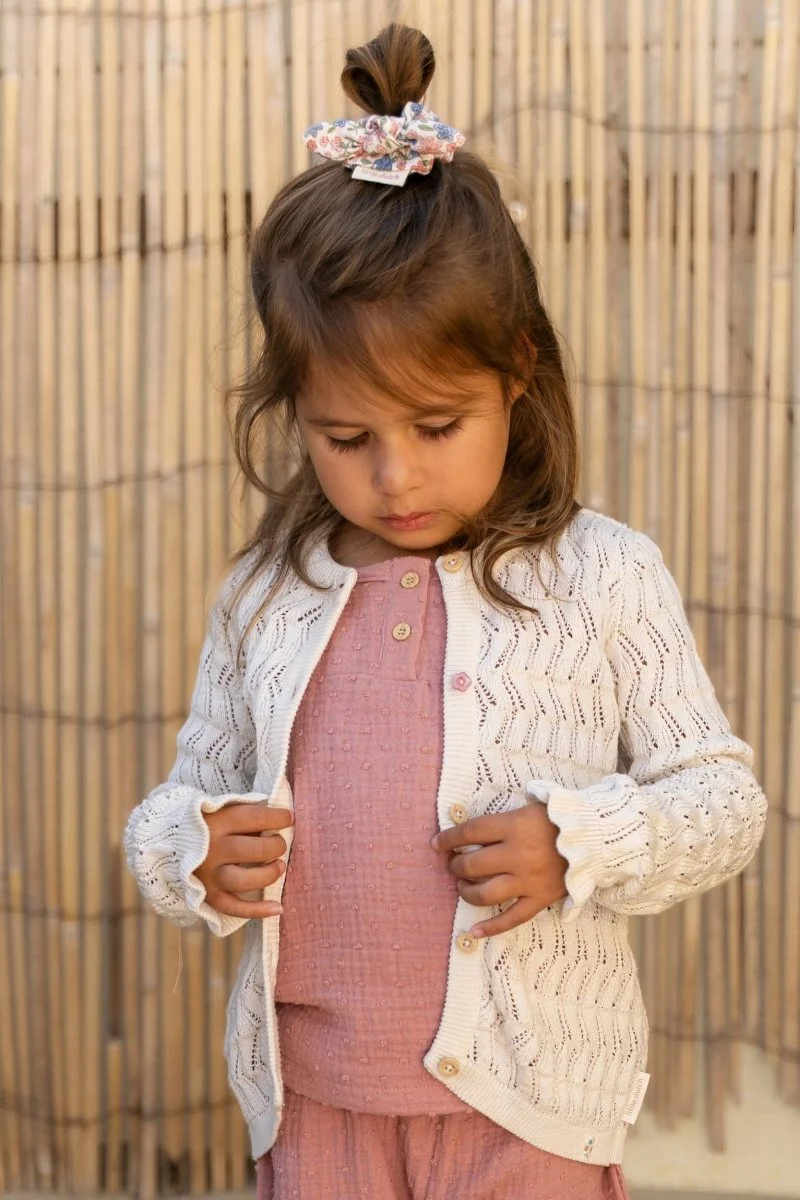 Gebreid vest Creme - Image 4