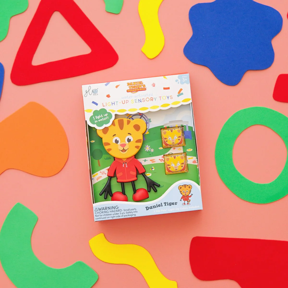 Glo Pals Badspeelgoed Sensorisch Light-Up Poppetje en Cubes Daniel Tiger - Image 2