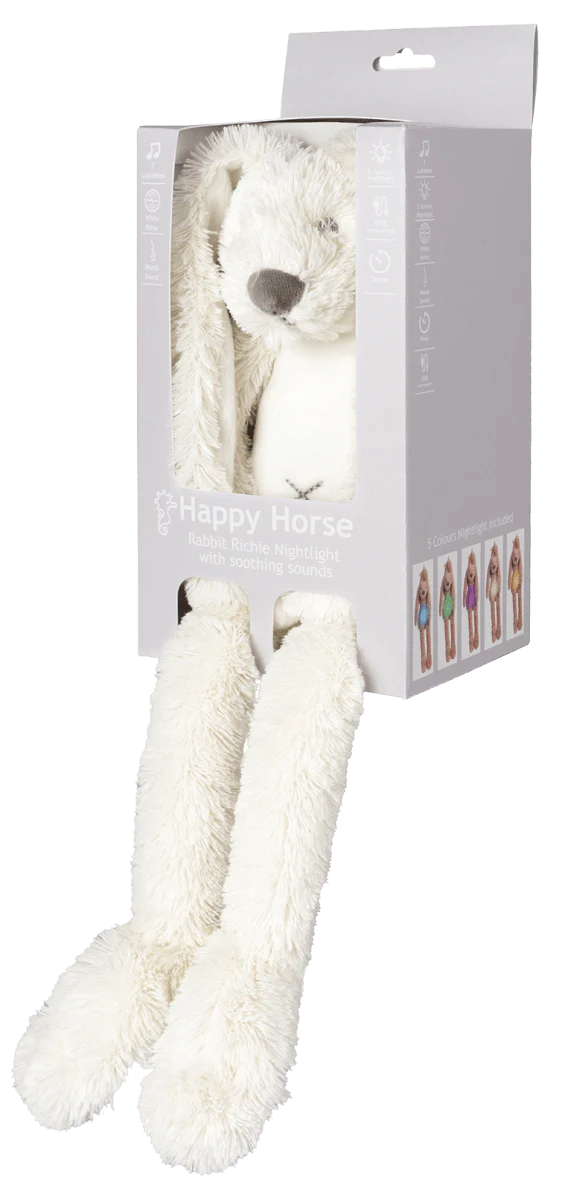 Happy Horse Knuffel Ivory Rabbit Richie met Nachtlampje en Geluid 34cm - Image 2