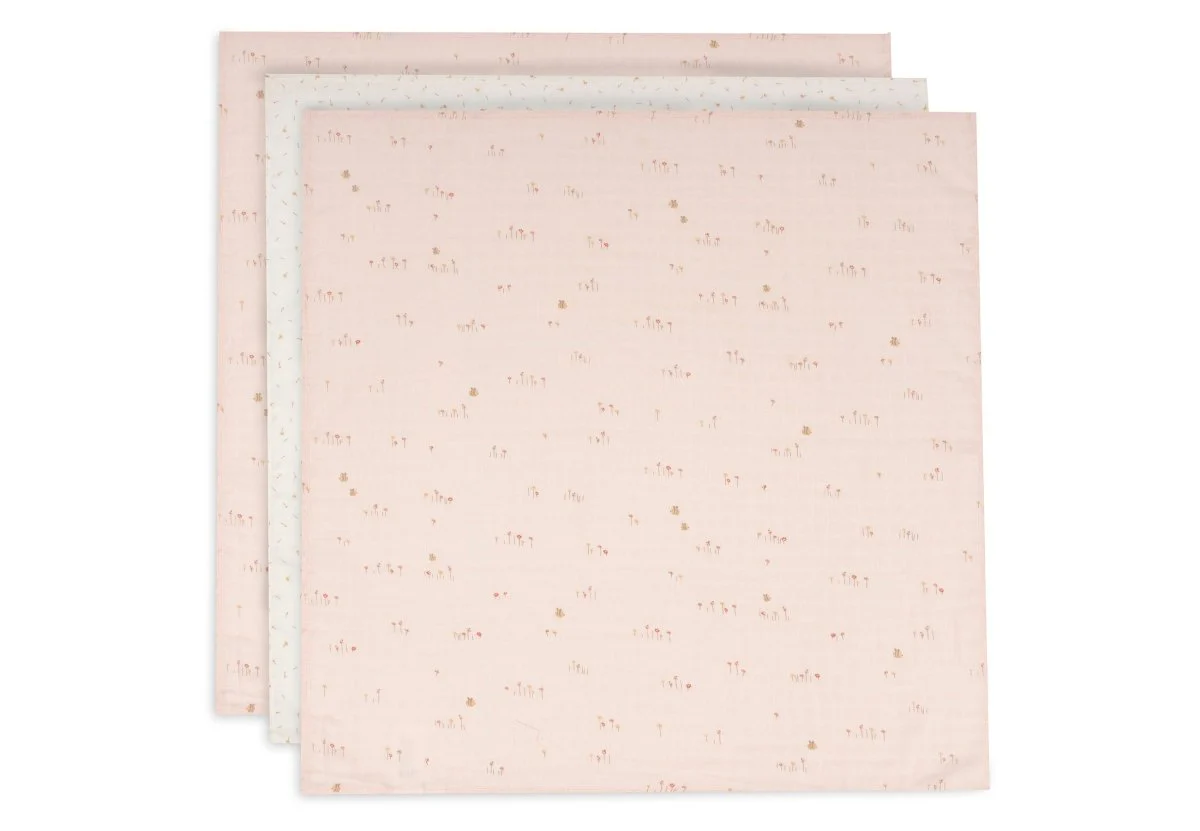 Hydrofiele Doeken Small 70x70cm - Pretty Picnic - 3 Stuks