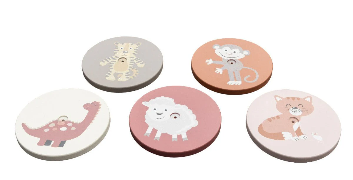 JeP Kids Houten Speelgoed Ring Gooien Taupe/Pink - Image 3