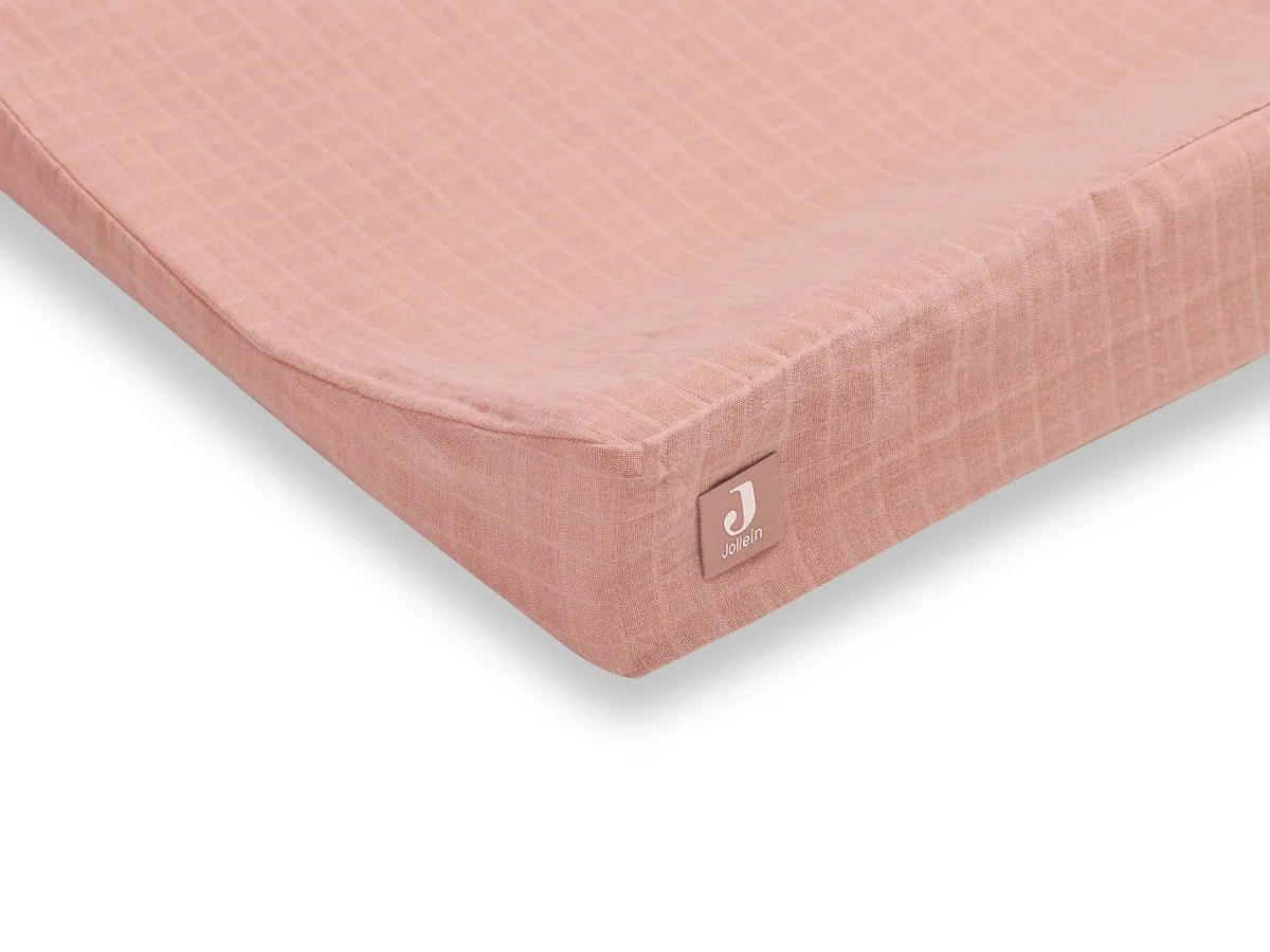 Jollein Aankleedkussenhoes Wrinkled Cotton Rosewood 50x70cm - Image 3