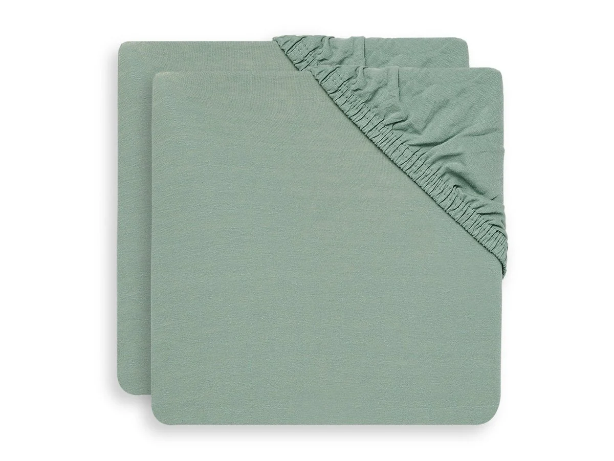 Jollein Hoeslaken Jersey Boxmatras Ash Green 75x95cm 2st