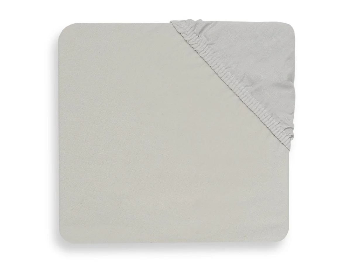 Jollein Hoeslaken Katoen Soft Grey 60x120cm