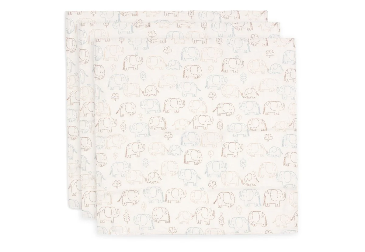 Jollein Hydrofiele Doek Elephant Tales 70Cm 3St - Image 3