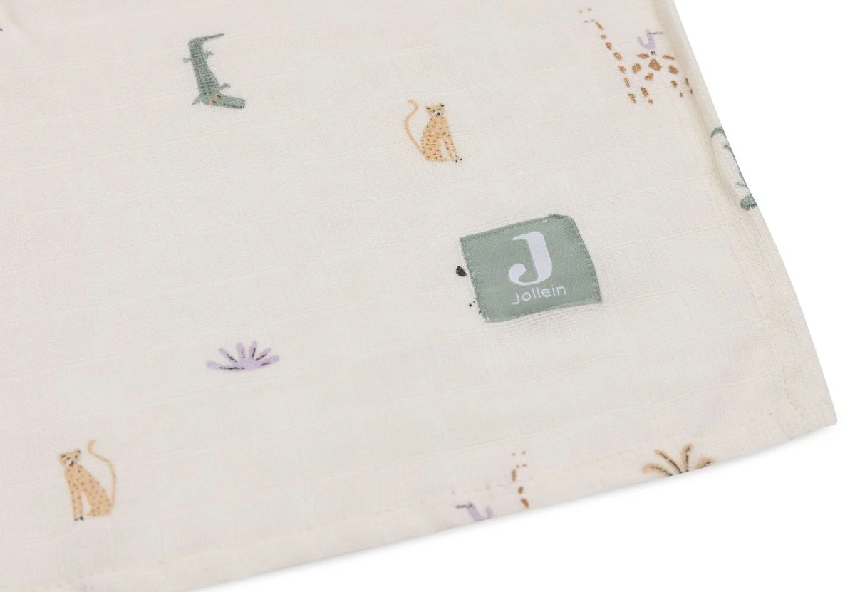 Jollein Hydrofiele Doek Jungle Jambo 115 X 115 Cm 2St - Image 3