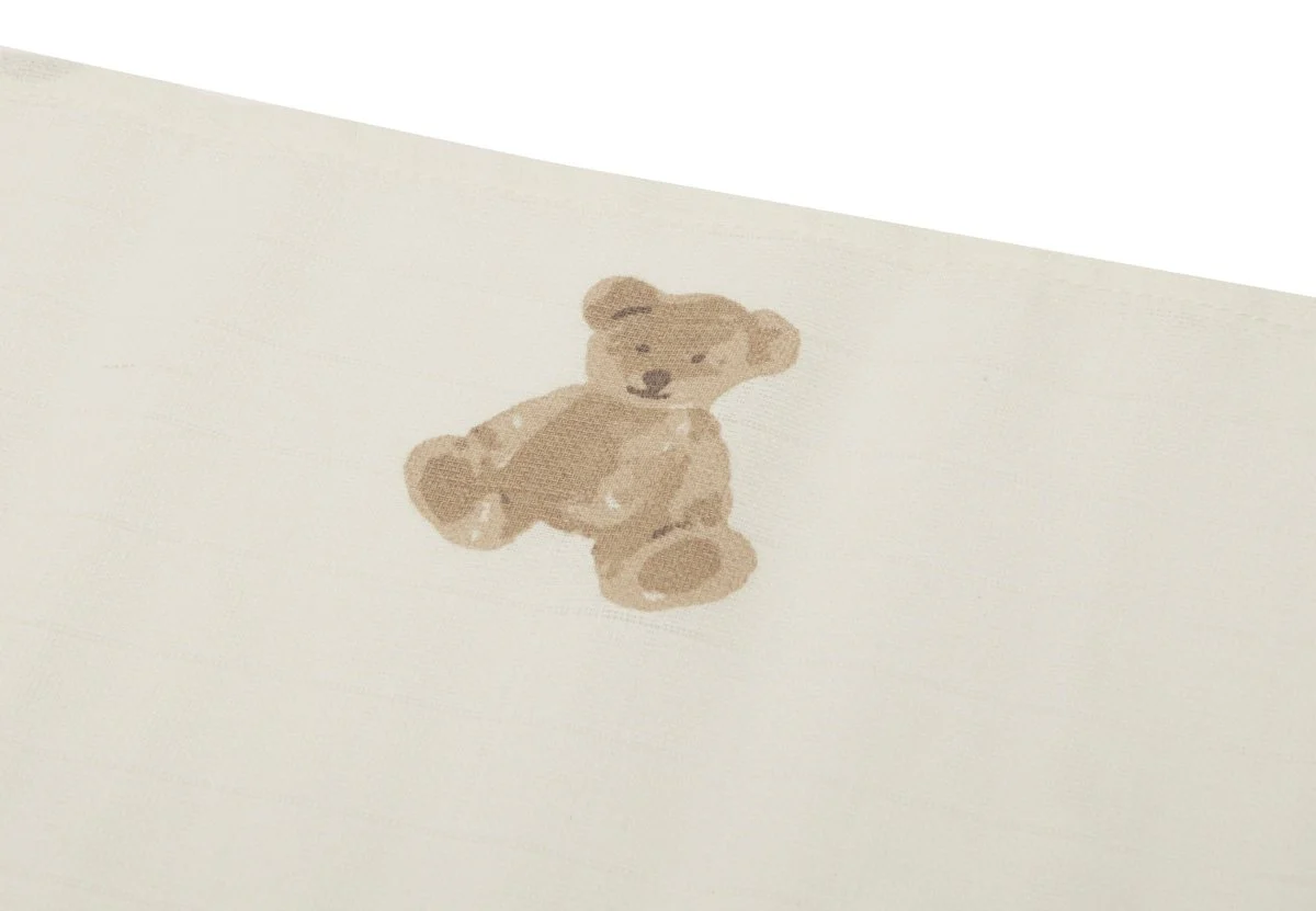 Jollein Hydrofiele Doek Teddy Bear 70X70Cm 3 Stuks - Image 2