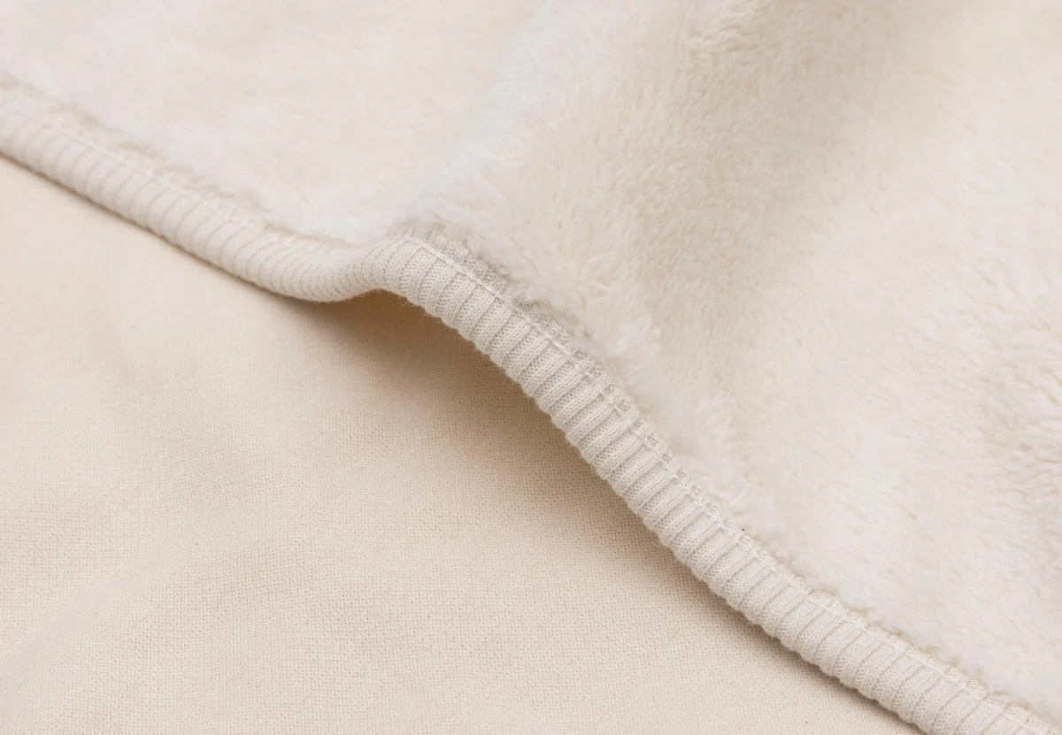 Jollein Ledikantdeken Basic Jersey/ Sherpa Oatmeal 100X150Cm - Image 5